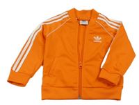 Oranžová sportovní propínací mikina Adidas