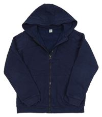 Tmavomodrá prepínaci mikina s kapucňou Tu