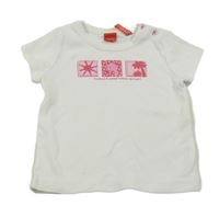 Biele tričko s obrázkami Esprit