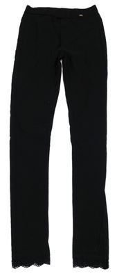 Černé kalhoty s krajkou Marx 