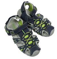 Nové - Tmavošedo-zelené sandály Young spirit vel. 33