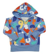 Modro-farebná mikina s číslami a kapucňou Primark