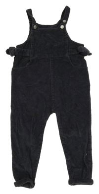 Tmavošedé manšestrové laclové kalhoty George