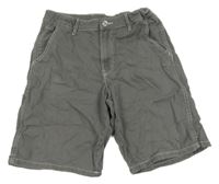 Šedé riflové loose fit kraťasy H&M