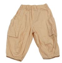 Broskvové cargo capri plátěné kalhoty Zara