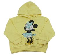 Žlutá mikina s Minnie a kapucí H&M