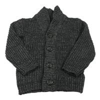 Tmavosivý melírovaný prepínaci sveter Primark