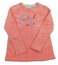 Korálová chlpatá mikina s nápisom Primark