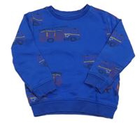 Zafírová mikina s hasiči M&S