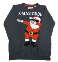 Tmavošedý svetr se Santou C&A