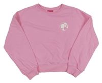 Ružová crop mikina s Barbie George