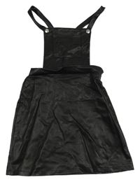 Černá koženková laclová sukně Kiabi