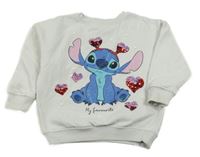 Smotanová oversize mikina so Stitchem George