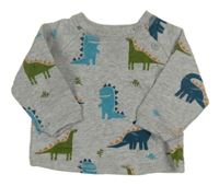 Sivá mikina s dinosaurami John Lewis