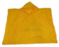 Okrové pláštěnkové pončo s myškou a kapucňou Floux