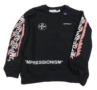 Čierna mikina s potlačou Main Lebel