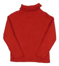 Červený rebrovaný svetrový rolák George