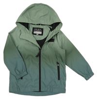 Zelenošedá šušťáková jarná bunda s kapucňou F&F