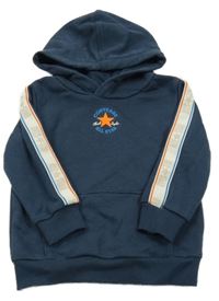 Petrolejová mikina s logem a kapucí Converse