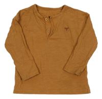 Béžové tričko s liškou Tu