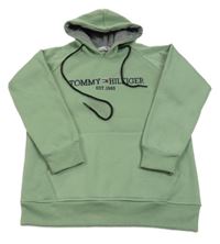 Khaki mikina s logem Tommy Hilfiger s kapucí vel. 176