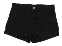 Černé riflové kraťasy H&M