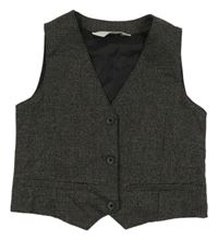 Sivo-čierna vzorovaná podšitá vesta H&M