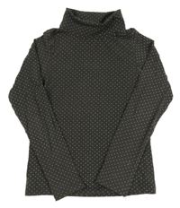 Tmavosivé tričko so srdiečkami a rolákom H&M