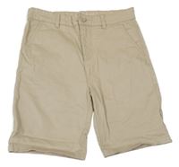Béžové plátenné chino kraťasy Denim Co.