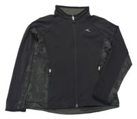 Černo-army funkčná športová prepínaci mikina Decathlon