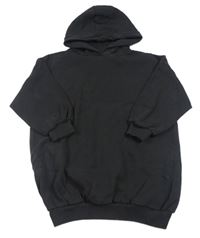 Černé teplákové oversize šaty s kapucí Next
