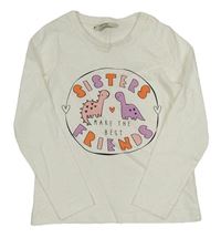 Bílé triko s dinosaury a nápisy George