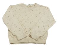 Svetlobéžový sveter so zlatými hviezdičkami H&M