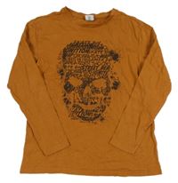 Medové tričko s lebkou Chapter young