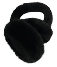 Černé kožešinové klapky na uši