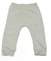 Svetlosivé melírované teplákové turecké tepláky s mašličkou George