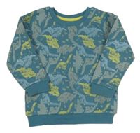 Modrošedá mikina s dinosaurami PRIMARK