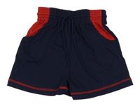 Tmavomodro-červené kraťasy