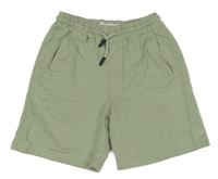 Světlekhaki teplákové kraťasy ZARA