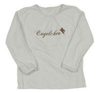 Biele tričko so zlatým nápisom a andílkem