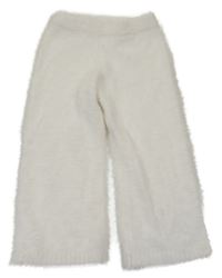 Smotanové chlpaté nohavice H&M