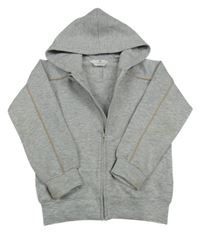 Sivá melírovaná tech fleece prepínaci mikina s kapucňou H&M