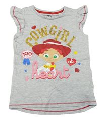 Svetlosivé tričko s Jessie - Příběh Hraček Disney