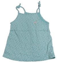 Svetlozelený kvetovaný top s plameňáky M&S