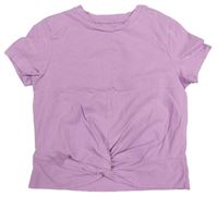 Lila crop tričko s uzlom M&S