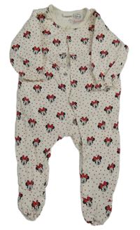 Smetanový overal s Minnie a srdíčky H&M