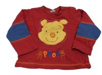 Tmavočerveno-modrá mikina s Púem Disney