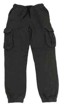 Antracitové cargo tepláky Next