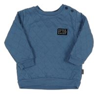 Modrá prošívaná zateplená mikina s nášivkou Baker