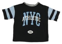 Černé teplákové tričko s nápisem F&F